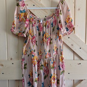 Xhilaration On/Off shoulder Floral Romper (XL)